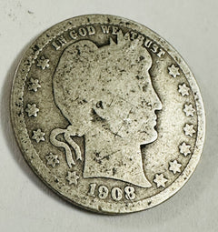 1908-O Barber Quarter Average Circulated As Pictured #BQ 1908-O ACAP