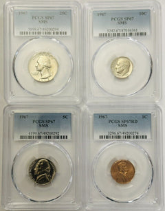Lot Of 4 Special Mint Set All PCGS SP67 SMS (hard Finding Together) Book Val $77