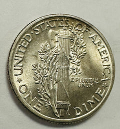 1945 P 10C Silver Mercury Dime Gem BU #546-46 "Free Shipping "
