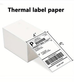 500 4" x 6" Fanfold Direct Thermal Shipping Labels