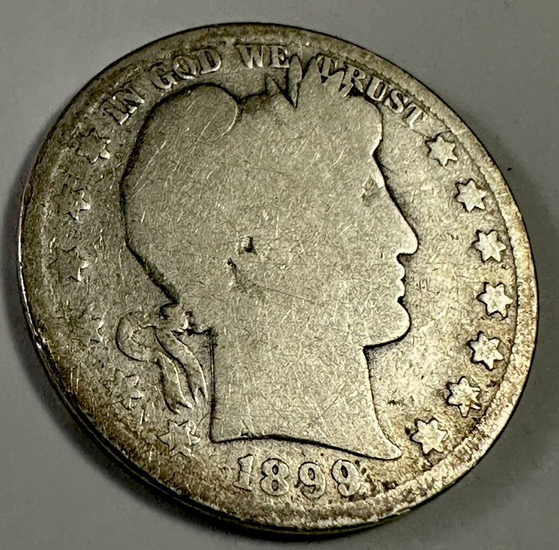 1899-P Barber Half Dollar  Low Mintage 90% silver Coin Fine Details # BHD1899-P