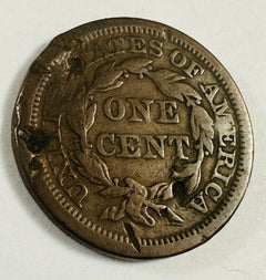 1853 Braided Hair Large Cent  As Pictured ( Low Price)  #BHLC 1853