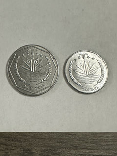 Lot Of 2 One Taka From Bangladesh As Pictured # BD 1 TAKA *2