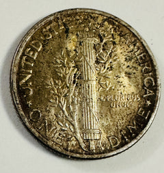 1944 P Mercury Silver Dime AU Naturally Toned As Pictured  # MD 1944-P AU NT