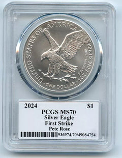 2024 $1 American Silver Eagle PCGS MS70 FS Legends of Life Pete Rose (low Price)