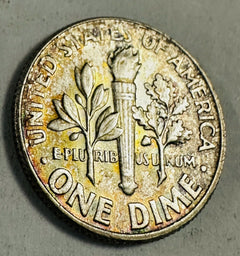 1946 P Mint Uncirculated Silver Roosevelt Dime Beautiful Toned #RD 1946-P TONED