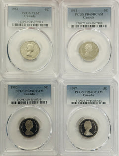 50% Off Extreme Sale Lot Of 10 CANADA  Coins PR69DCAM/PL 65 As Shown #B C8