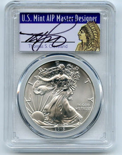 2015 Silver Eagle Thomas Cleveland Native label pcgs MS70 Lot #908