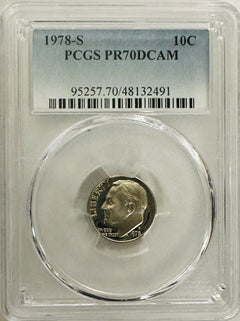 Lot Of 4 Year Run(1978-1981) Perfect PCGS Graded PR70DCAM ROOSEVELT DIMES #OA142