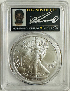 2024 American Silver Eagle FS PCGS MS70 Legends Of Life Vladimir Guerrero