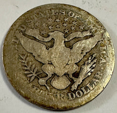 1914-P Barber Silver Quarter (VG) Very  Good Condition Toned Lot # BQ 1914-P