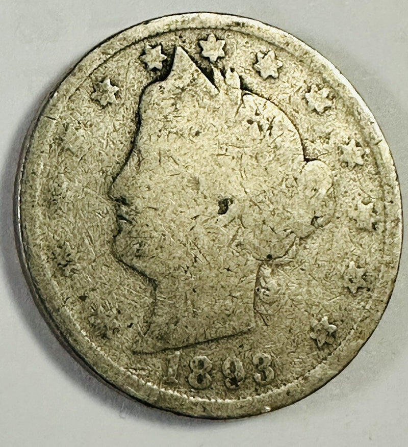 1893 liberty head v nickel “FULL DATE” Rare Vintage Over 130 Years Old “FREE S/H