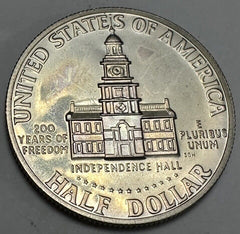 1776 - 1976 S CLAD PROOF BICENTENNIAL KENNEDY HALF DOLLAR Toning # 1976 KPHD