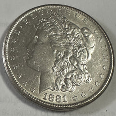1881-S $1 Morgan 90% Silver Dollar Uncirculated Lot #1881-S