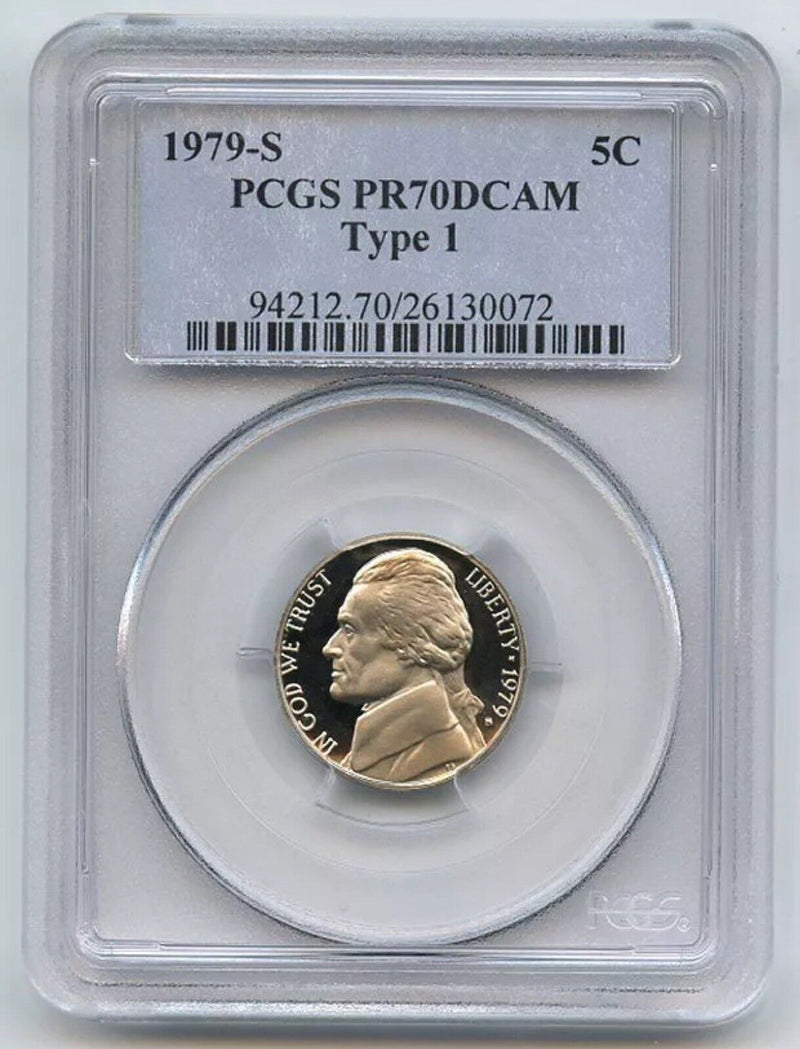 1979-S Type 1 Proof Jefferson Nickel PCGS PR-70 DCAM (lowest Price)