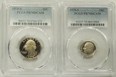 Wow! Lot Of 2 1978-S  PCGS PR70DCAM (top Grade) ( Guide Price $67) #1978-S OA 25