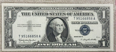 1957  B SILVER CERTIFICATE GEM BU! FLAWLESS CRISPY GEM+ # T95166858A