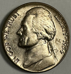 1954 D Jefferson Nickel Choice-Gem Bu Uncirculated Lot # T 4204 “FREE SHIPPING “