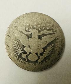 1893-P Barber Quarter - 90% Silver -over 130 Years Old - Early U.S. Coin # BQ101