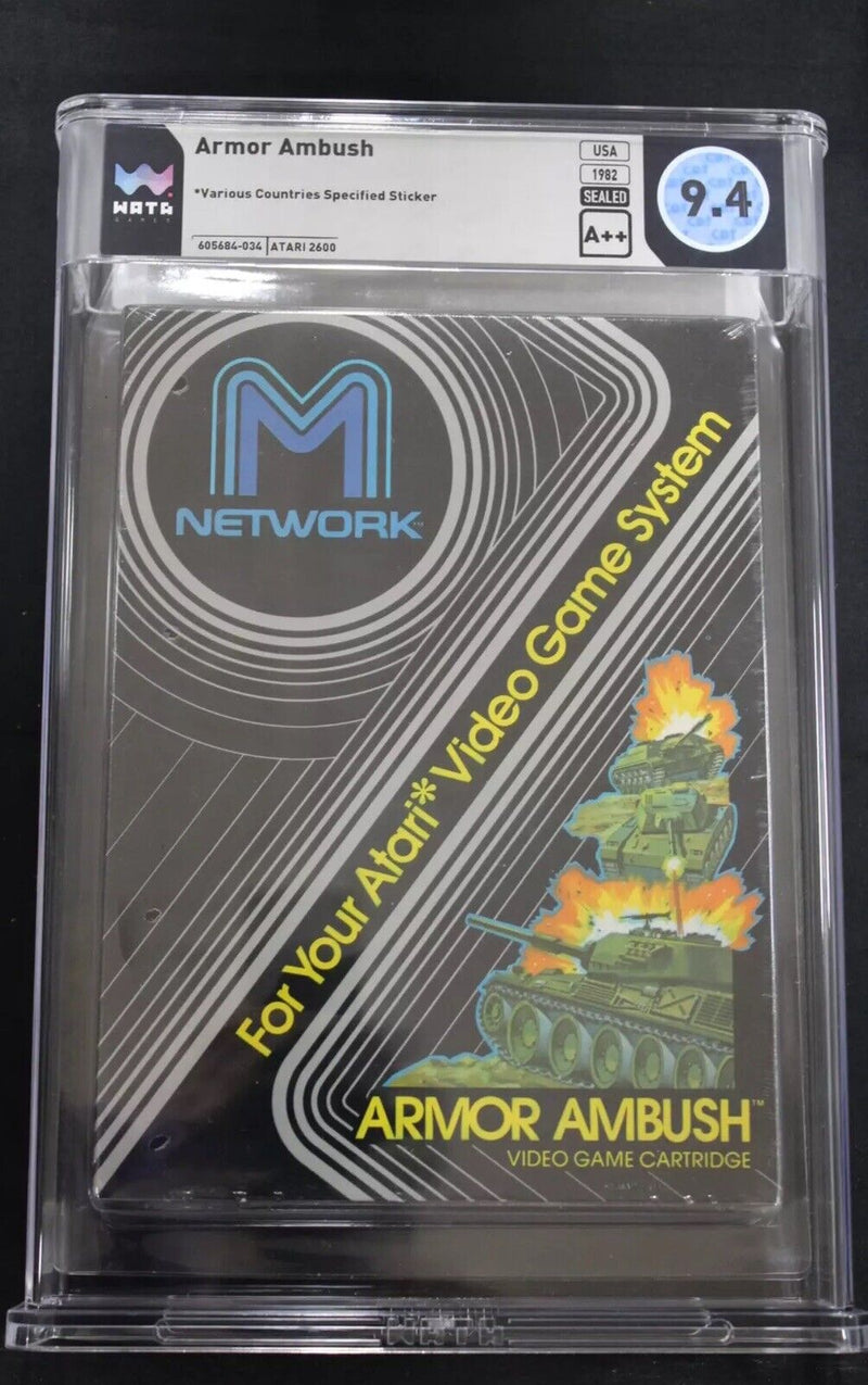 M Network Intellivision New Sealed Armor Ambush Video Game 1982 WATA 9.4 A++Seal