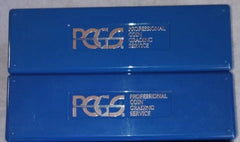 Lot Of 2 Official PCGS 20 Coin Slab Blue Plastic Storage Box Lot #05