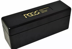 1 Official PCGS 20 Graded Coin Slab Black Plastic Slotted Storage Box( Box Only)