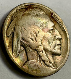 1917-P 5C Buffalo Nickel 105 Y Old “Full Date” VG Color Toned Lot # BN 1917-P TD
