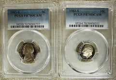 Wow! lot of 2 1983-s 70 graded coins including rare 1983-S nickel Low Price #802