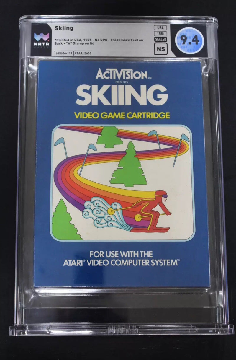 Skiing New 1981 Atari 2600 Factory Sealed Games WATA Grade 9.4 MINT Blue Box