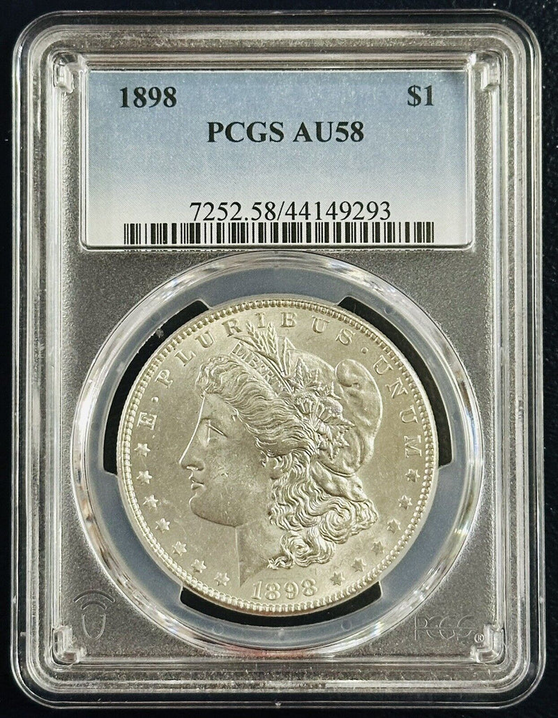 1898 P Morgan Silver Dollar $1 PCGS AU58