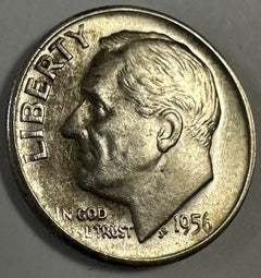 1956-D 90% Silver Roosevelt Dime BU “Free Shipping” Lot # RD 1956-D BU