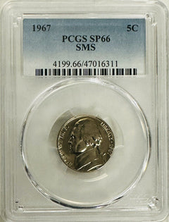 1967 Jefferson Nickel 5c PCGS SP66 SMS # OA 68 ( Lowest Price On eBay)