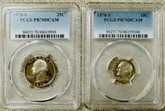 Wow! Lot Of 2 1978-S Perfect PCGS PR70DCAM (top Grade) COINS # 1978-S PR70 (2)