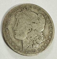 1884-P Morgan Silver Dollar Grade G-VG Old Silver Morgan Dollar # 1884-P G-VG