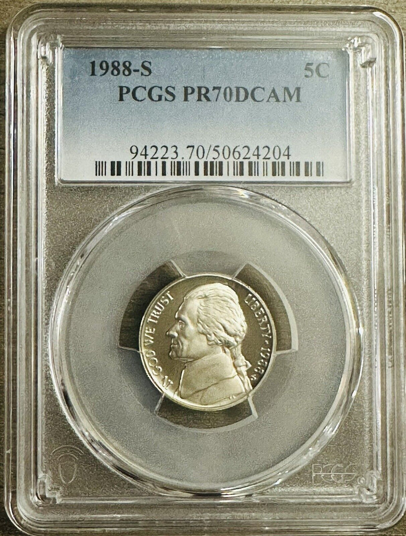 1988 S 5C Jefferson Nickel Proof PCGS PR70DCAM (low Price) #03