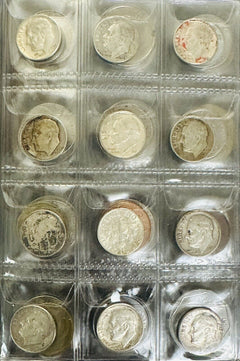 Coin Collection Book W/ 120 Coins Including 12 Silver ( Please Read Description)