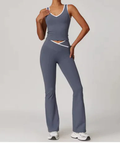 Women’s Yoga Set 2-Piece Fitness Outfit (One Set)