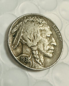 1938-D 5C Buffalo Nickel W/ Full Date & Almost Full Horn As Pictured # BN 104
