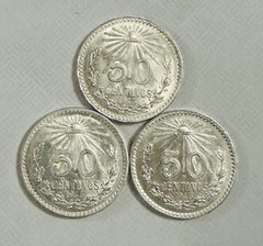 1945 Mexico Silver 50 Centavos (1-Coin) “LIBERTAD” (3 Available) Uncirculated #3