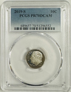 Lot Of 3 Perfect PR70DCAM DIMES FROM 1980's, 90's & 2000's As Pictured # OA 117