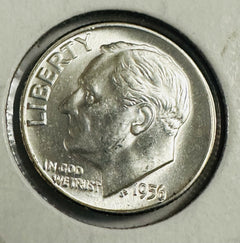1956 Roosevelt Dime BU Uncirculated Mint State 90% Silver US Coin #MD(37-910)