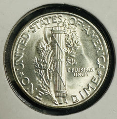 1945-P FSB Mercury 90% Silver Dime  Gem BU Lustrous Frosty White # MD 1945P  LFW