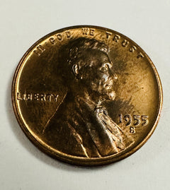 1955 S   Lincoln Wheat Cent - BU Toned As Pictured # LWP 1956-S BUTAP