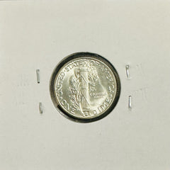 1945-P FSB Mercury 90% Silver Dime  Gem BU Lustrous Frosty White # MD 1945P  LFW
