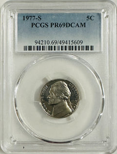 Lot Of 2 PCGS graded 1977-S Coins PR69DCAM AS PICTURED # OA 83 (Book Value $31)