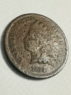 1873 Indian Head Cent Copper Coin Tough Date As Shown # IHP 1873 TDAS