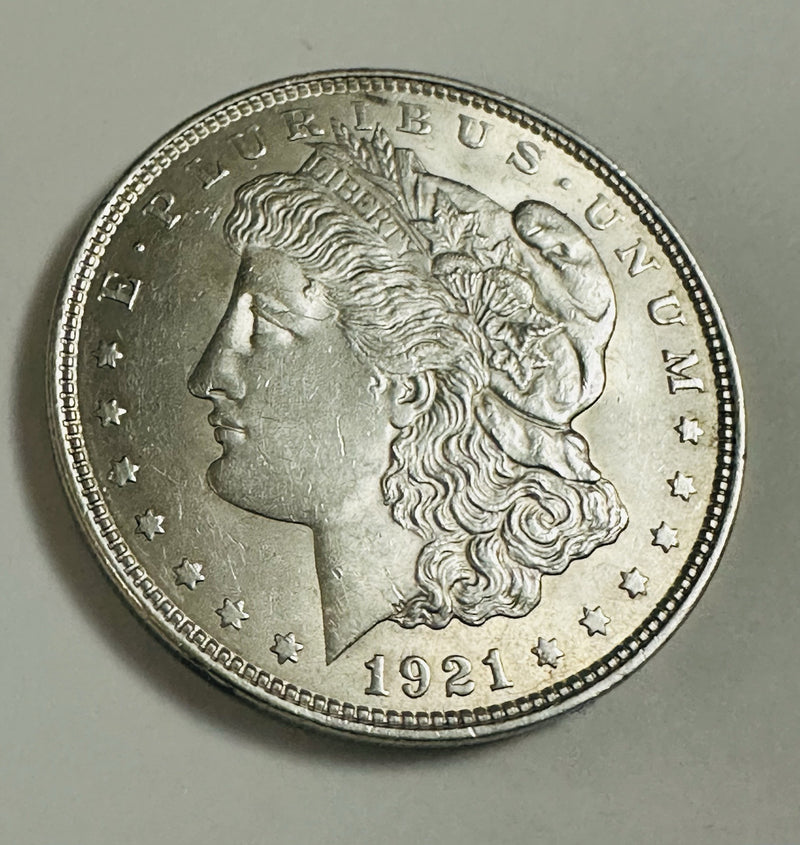 1921 P Morgan Silver Dollar Choice BU Uncirculated Proof-like As Pictured #1921P
