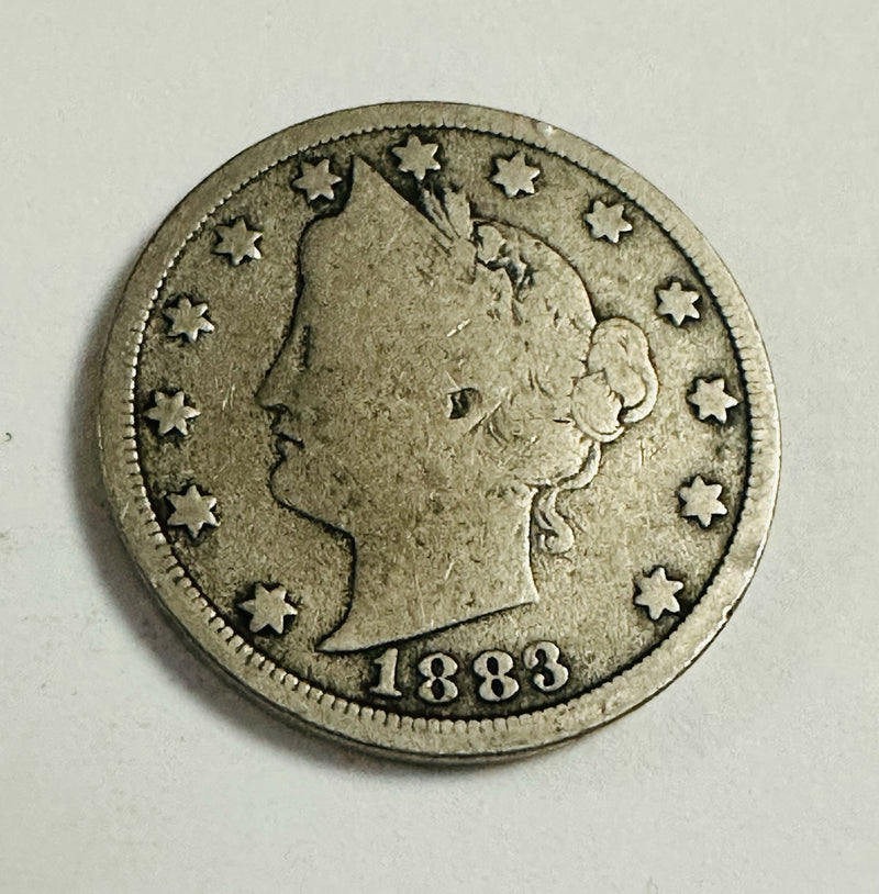 1883 NO CENTS Liberty V Nickel TOUGH DATE! FIRST YEAR OF ISSUE As Pictured #LVN9