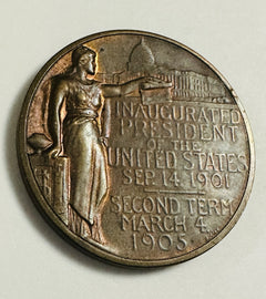 ''RARE'' 1905 President Theodore Roosevelt Inaugural 2nd Term Bronze Medal.