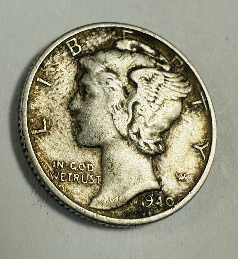 1940 P Mercury Dime 10c 90% Silver (XF+) Extra Fine + As Shown # MD 1940-P XF+